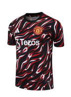 Kit Treino Manchester United 25/26 Masculino - Adidas Vermelho e Preto | Design em Chamas